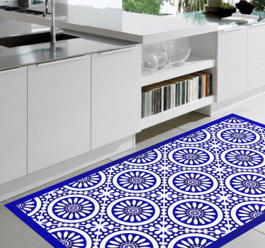 Alfombra vinílica mandala patrón de mandala en círculo - TenVinilo