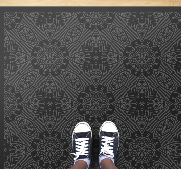 Alfombra vinílica mandala patrones intrincados de mandala - TenVinilo