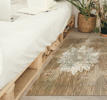 Alfombra vinílica mandala punto focal mandala - TenVinilo