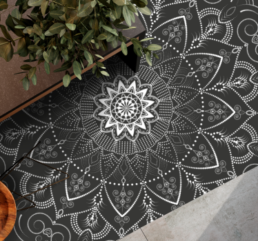 Alfombra vinílica mandala simetría de mandala - TenVinilo
