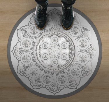Alfombra vinílica mandala superposición de patrón de mandala - TenVinilo
