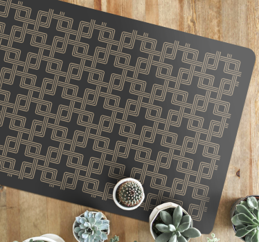 Alfombra vinílica mosaico cuadrados encadenados - TenVinilo