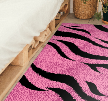 Alfombra vinilo animal print tigre rosa - TenVinilo