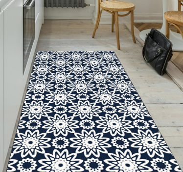 Alfombras vinilo azulejos mosaico azul - TenVinilo