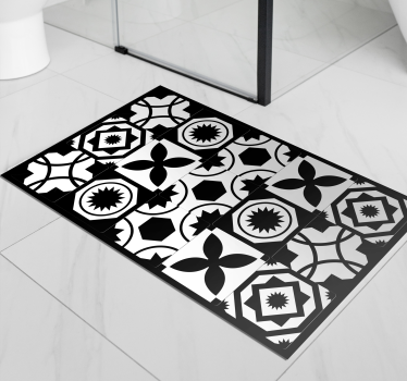 Alfombra vinílica hidráulica patrones contrastantes - TenVinilo