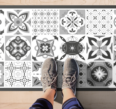 Alfombra vinílica hidráulica conjunto de azulejos estampados - TenVinilo