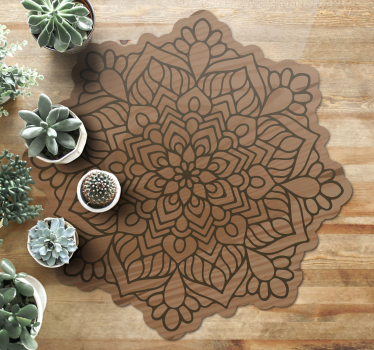 Alfombra vinílica mandala complejidad del mandala - TenVinilo