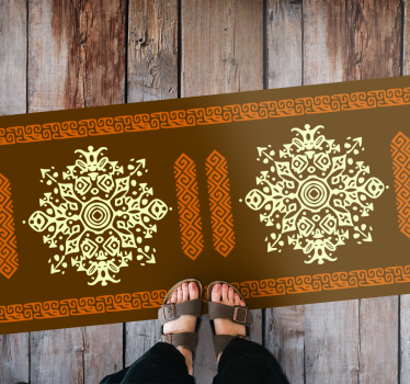 Alfombra vinílica mandala conjunto con motivo de mandala - TenVinilo