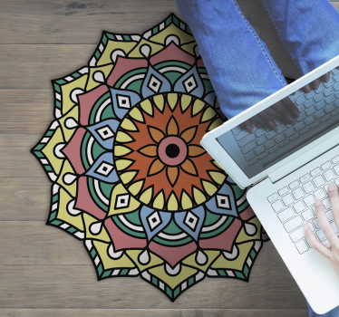 Alfombra vinílica mandala mandala inspirado - TenVinilo
