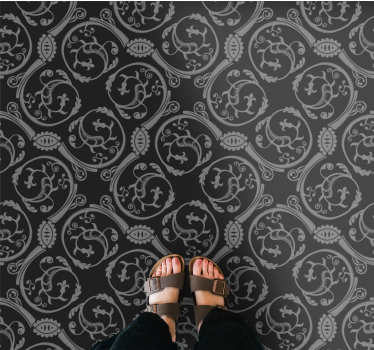 Alfombra vinílica mandala patrón de mandala adornado - TenVinilo