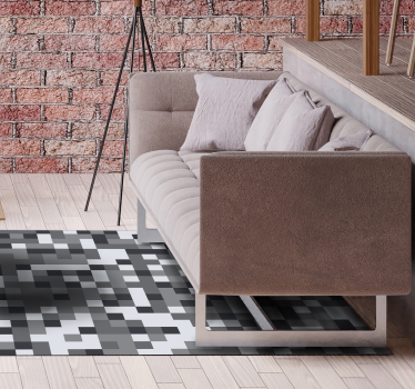 Alfombra vinilo mosaico cuadrados grises - TenVinilo