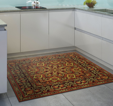 Alfombra vinilo cocina mandala persa - TenVinilo