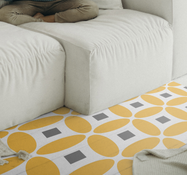 Alfombras de vinilo de azulejos de pétalos de naranja - TenVinilo