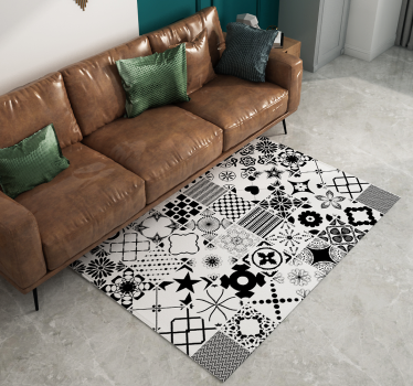 Alfombraa vinílica de azulejos monocolor - TenVinilo