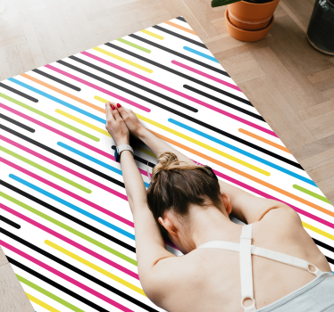 Alfombras de vinilo modernas Rayas de colores - TenVinilo