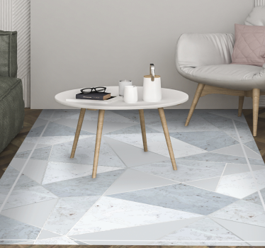 Alfombra vinílica comedor gris abstracta - TenVinilo
