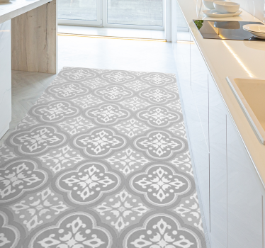 Alfombra hidráulica vinílica azulejo portugués - TenVinilo
