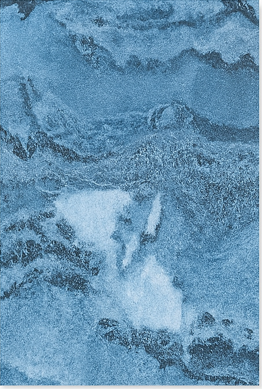 Alfombra vinílica imitación mármol textura azul profundo - TenVinilo