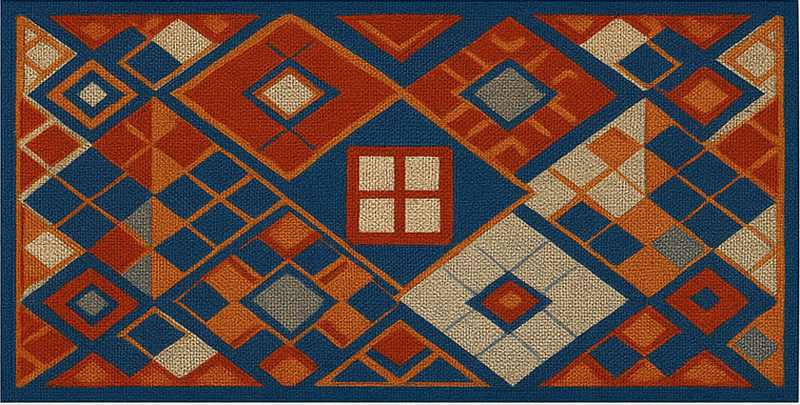 Alfombra de vinilo para cocina motivo geométrico diamante - TenVinilo