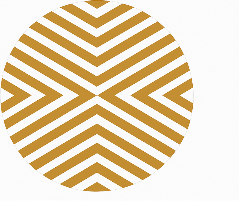 Alfombra vinílica comedor patrón de chevron mostaza - TenVinilo