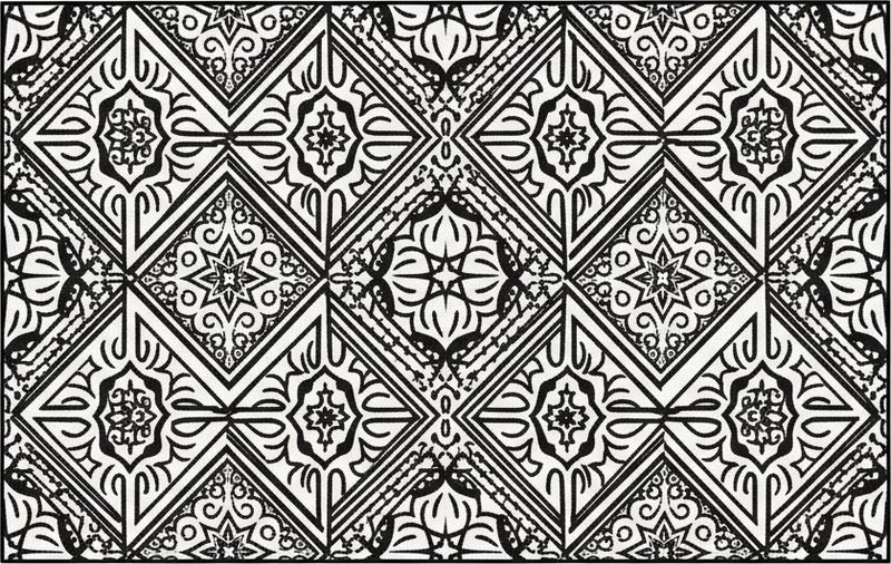 Alfombra de vinilo para cocina contraste audaz kaleidoscopio - TenVinilo