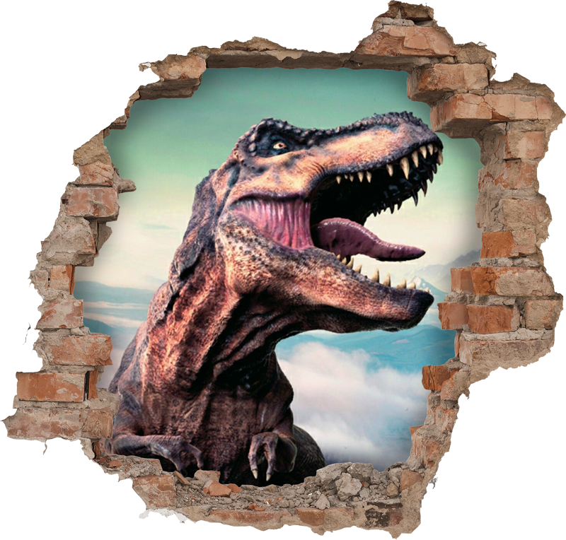 Alfombra vinílica animales t-rex 3d realista - TenVinilo