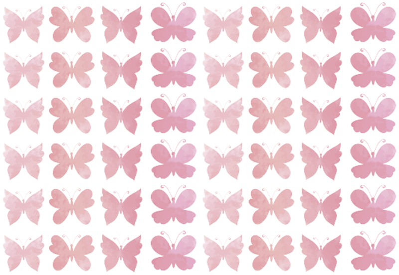 Alfombra vinílica animales diseño mariposas rosas - TenVinilo