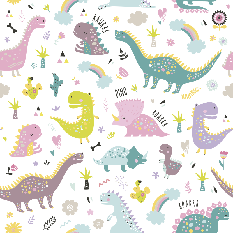 Alfombra vinílica animales dinosaurio kallax - TenVinilo