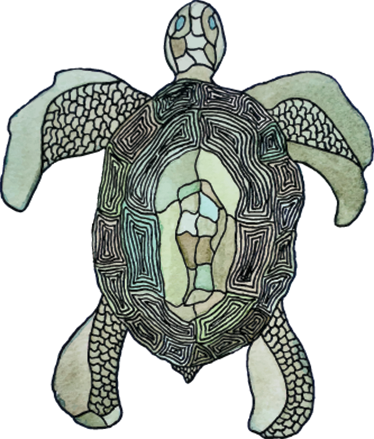 Alfombra vinílica animales tortuga clásica - TenVinilo