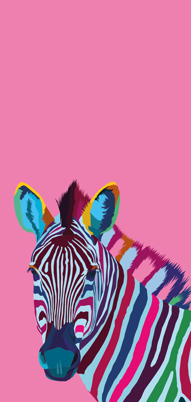 Alfombra vinílica animales zebra pop art - TenVinilo