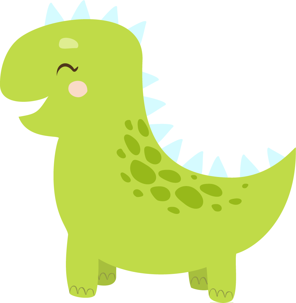 Alfombra vinílica animales personaje de dinosaurio feliz - TenVinilo