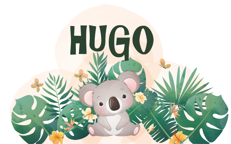 Alfombra vinílica animales tema selva koala - TenVinilo