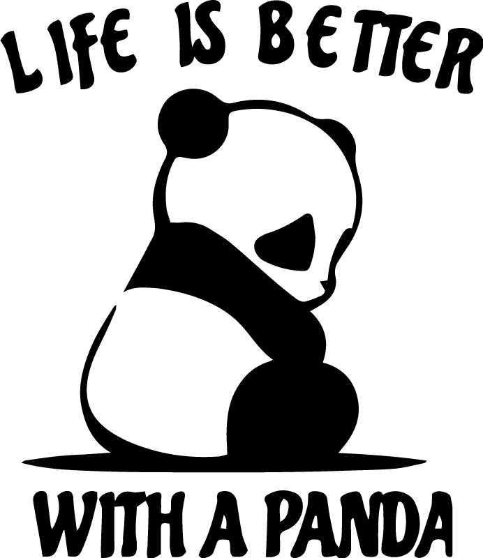 Alfombra vinílica animales ilustración de panda - TenVinilo