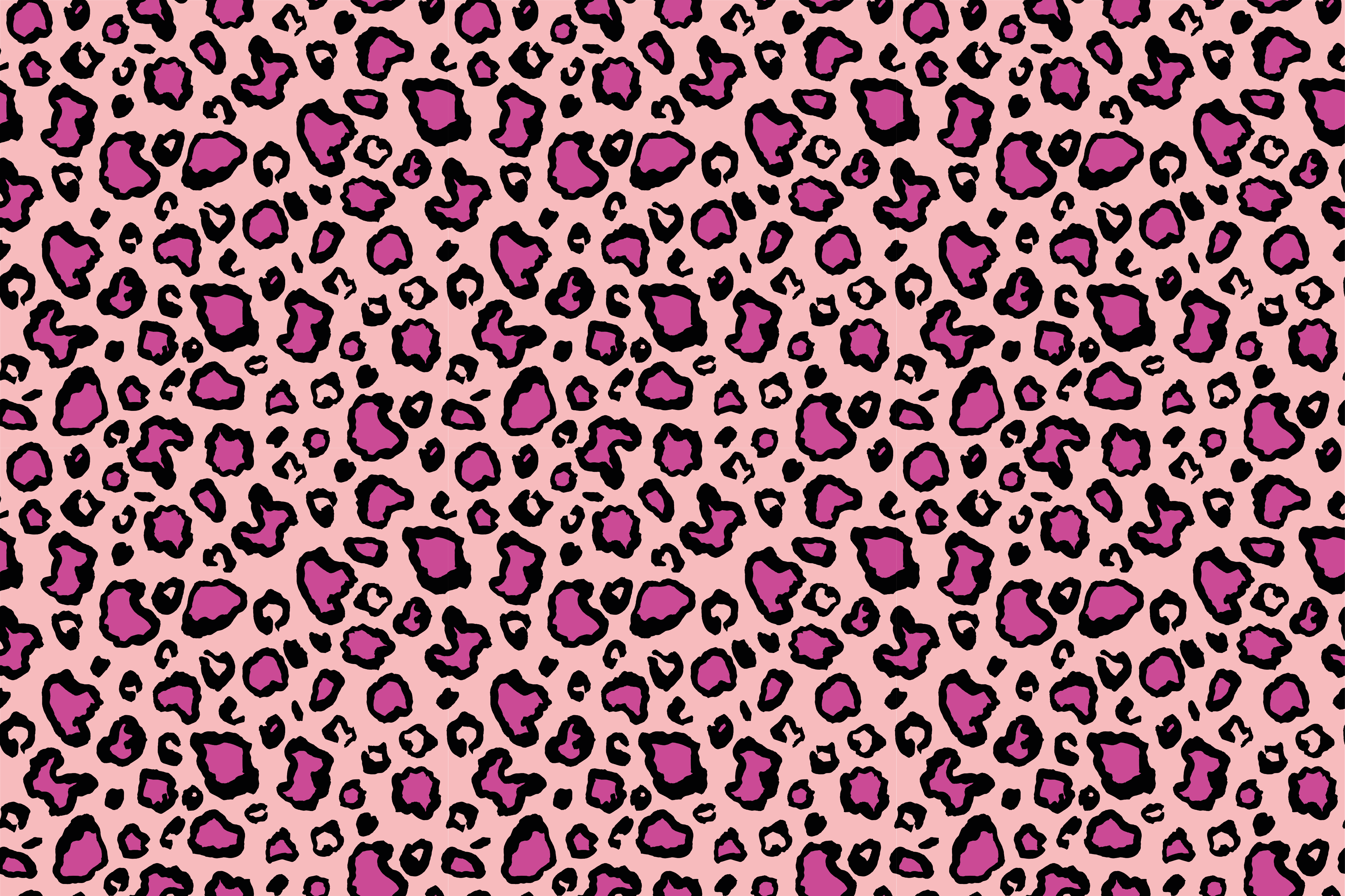 Alfombra vinílica animales imitación leopardo negro y rosa - TenVinilo