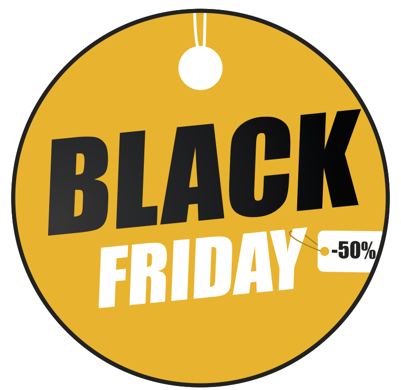 Alfombra vinílica black friday círculo personalizado - TenVinilo