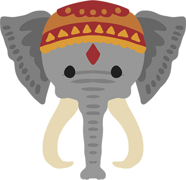 Alfombra vinílica animales cabeza de elefante - TenVinilo