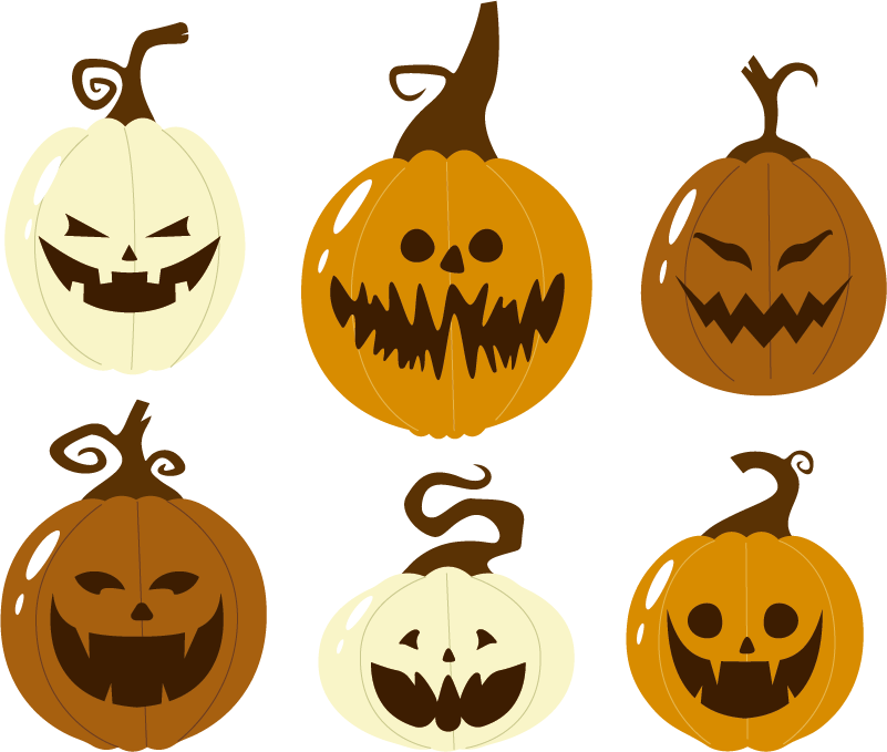 Alfombra vinílica halloween kit de calabazas tenebrosas - TenVinilo
