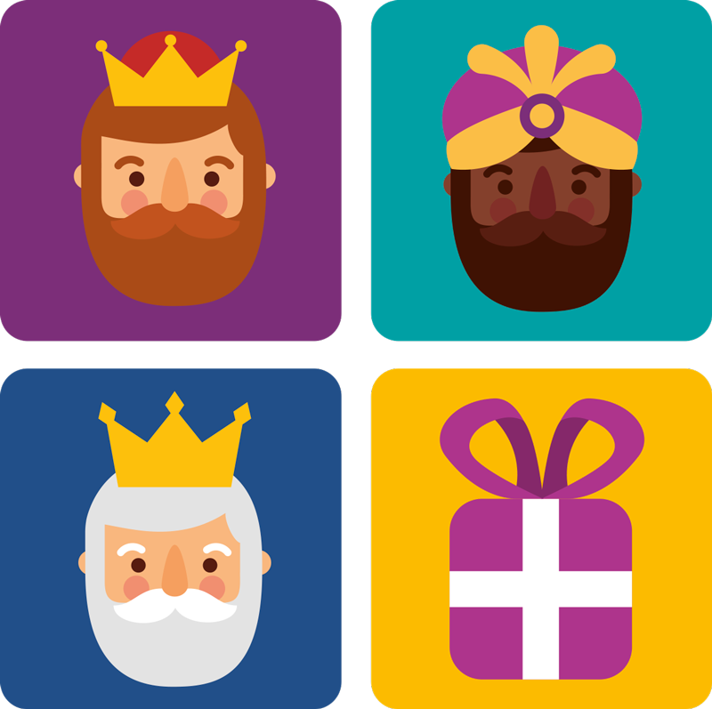 Alfombra vinílica navidad pack de reyes magos - TenVinilo