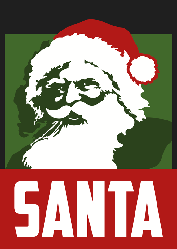 Alfombra vinílica navidad santa claus realista - TenVinilo