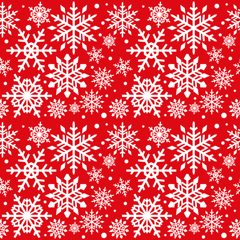 Alfombra vinílica navidad copos rojos - TenVinilo