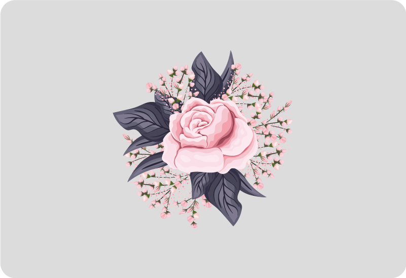 Alfombra vinílica flores diseño floral asombroso en rosa - TenVinilo