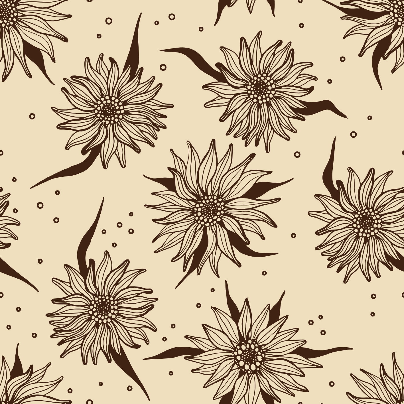 Alfombra vinílica flores girasol viejo - TenVinilo