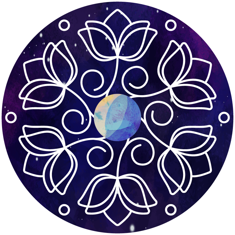Alfombra vinílica flores diseño de loto - TenVinilo