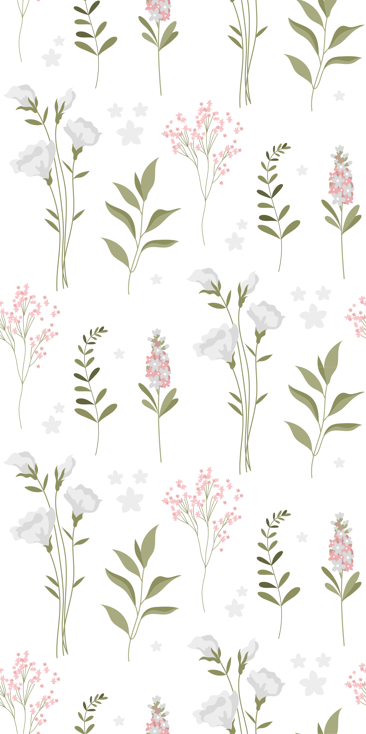 Alfombra vinílica flores diseño de flores minimalista - TenVinilo