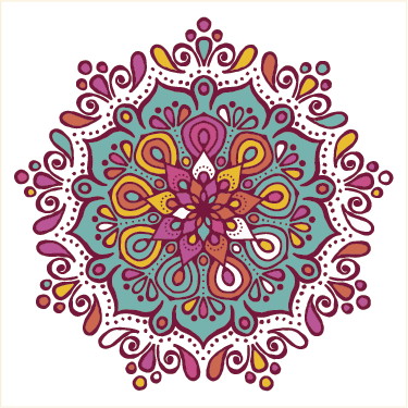 Alfombra de vinilo para cocina mandala de azulejos coloridos - TenVinilo