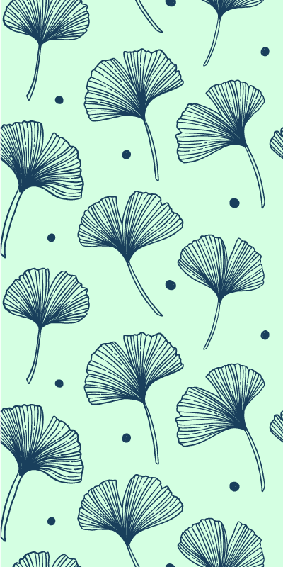 Alfombra de vinilo para cocina en color azul floral - TenVinilo