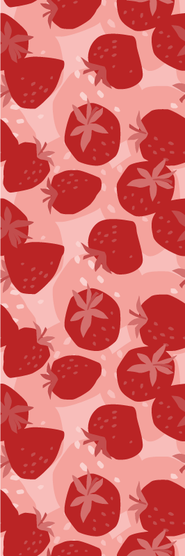 Alfombra de vinilo para cocina fresas rojas abstractas - TenVinilo