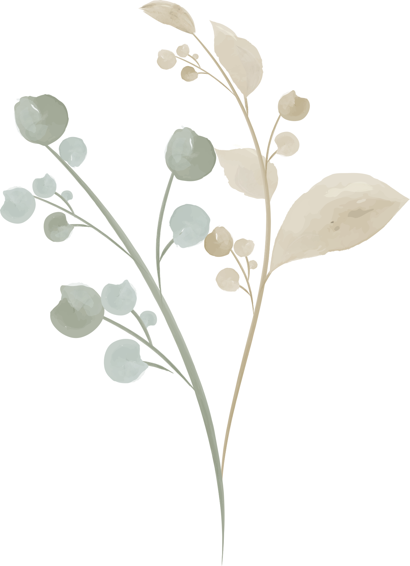 Alfombra vinílica baño acuarela de ramas - TenVinilo