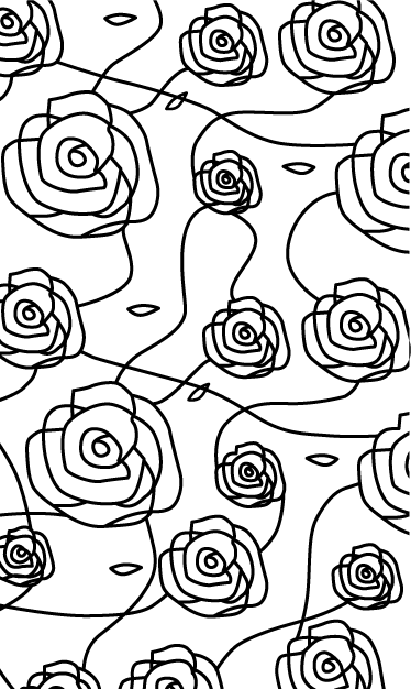 Alfombra vinílica baño rosas minimalistas - TenVinilo