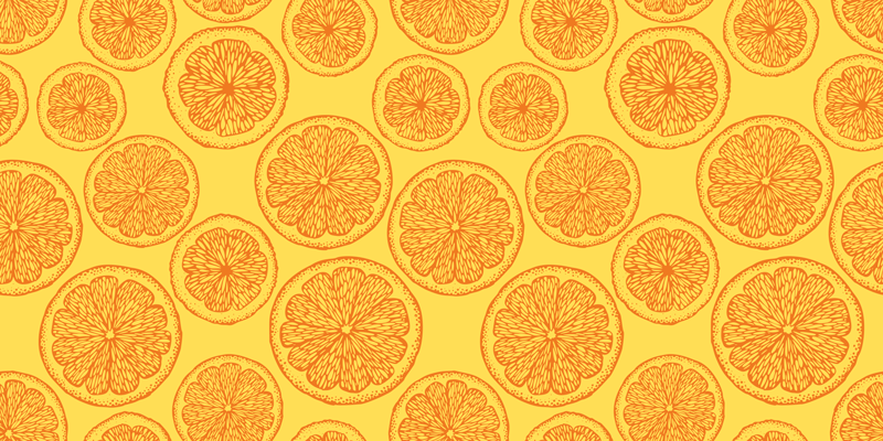 Alfombra vinílica flores diseño de rodajas de cítricos - TenVinilo